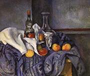 Paul Cezanne and fruit still life of wine Spain oil painting reproduction
